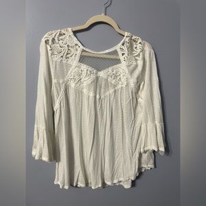 COPY - Maurice’s white lace detail blouse.